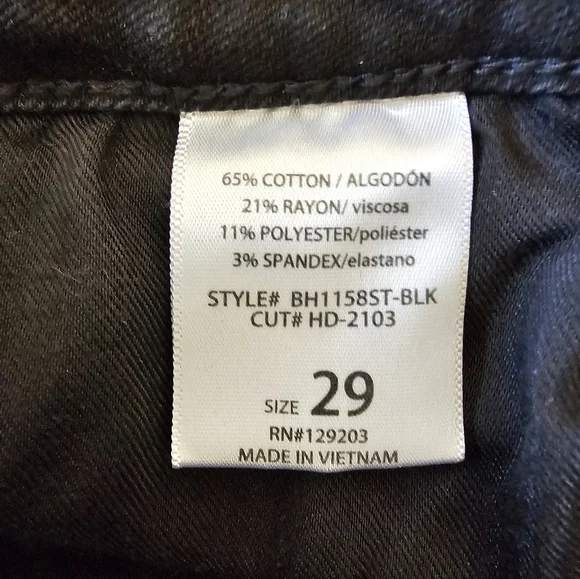 Bohme Wide Leg Raw Hem Black Jeans 29 - Picture 9 of 9